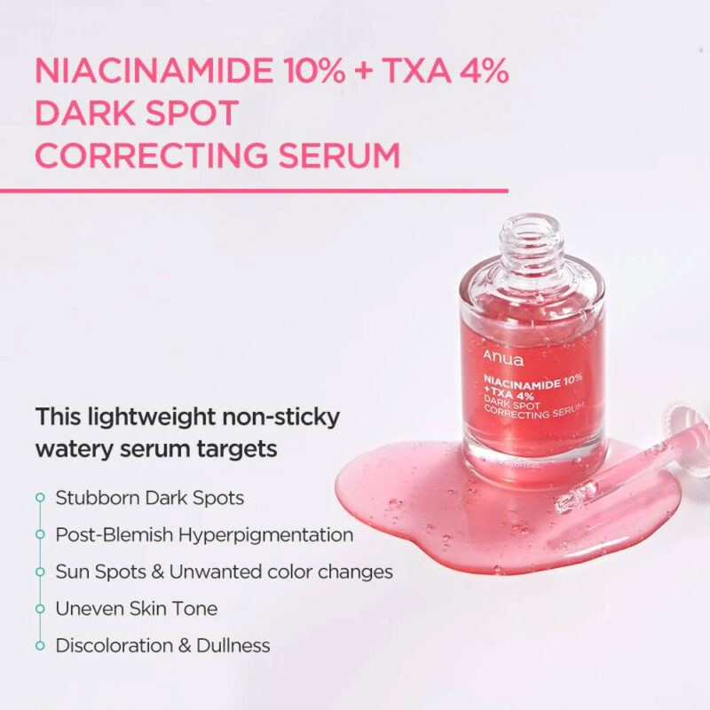 سرم ضد لک نیاسینامید و ترانگزامیک اسید آنوا Anua Niacinamide 10% + TXA 4% Dark Spot Correcting Serum - Image 11